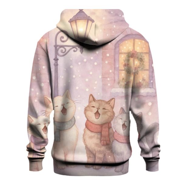 Cats Caroling Under The Streetlamp graphic hoodies