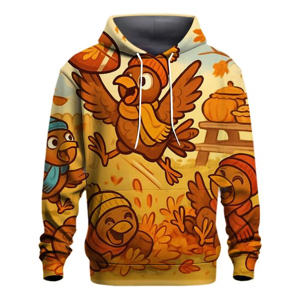 Tiny Turkeys Backyard Football Game lightweight hoodies
