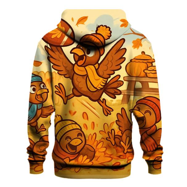 Tiny Turkeys Backyard Football Game lightweight hoodies