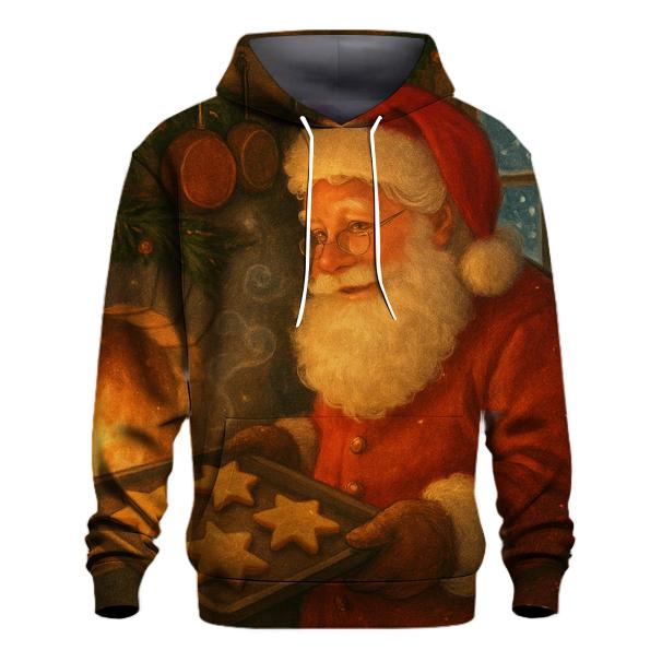Cozy Cabin Baker Santa embroidered hoodies