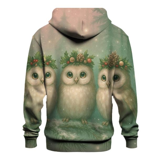 Starlight Forest Christmas Owls custom hoodies