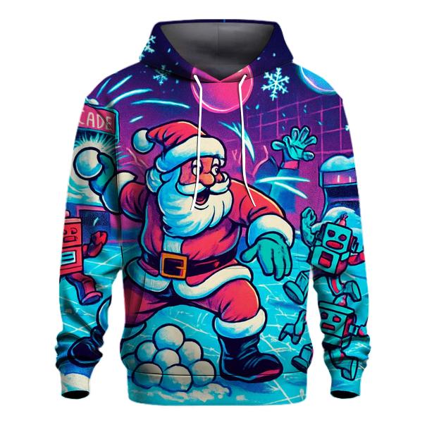Retro Arcade Santa Showdown hoodie styles