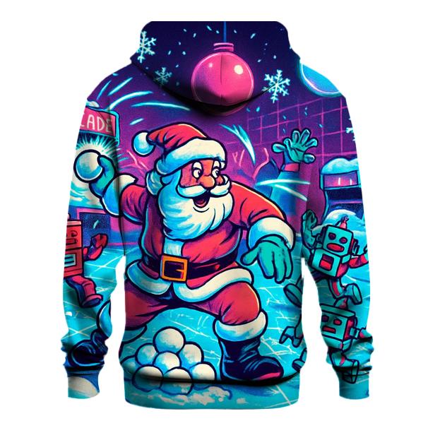 Retro Arcade Santa Showdown hoodie styles