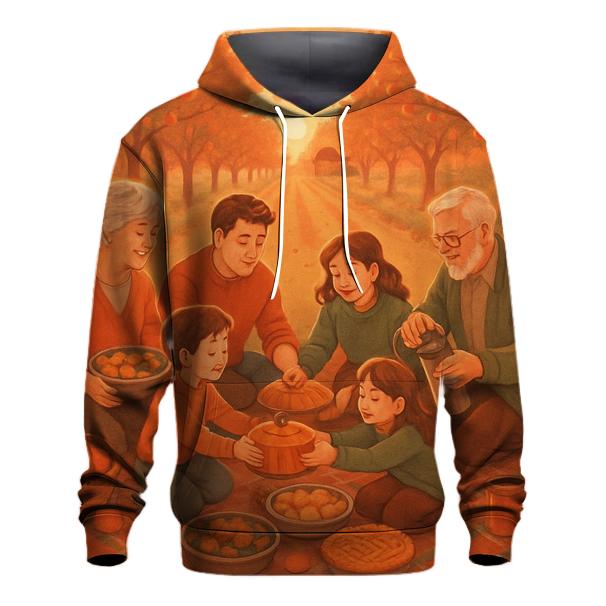 Sunset Orchard Family Picnic Giving Thanks lightweight hoodies