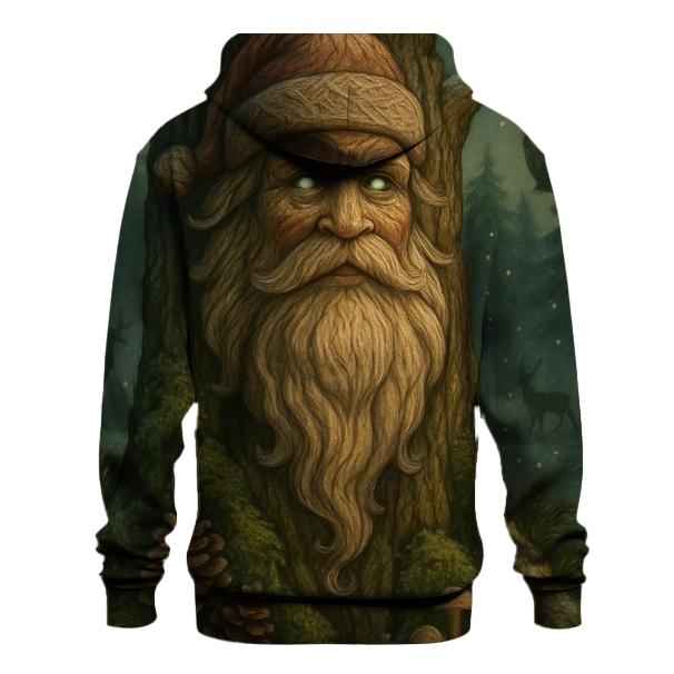 Forest Guardian Woodcarved Santa zip-up hoodies