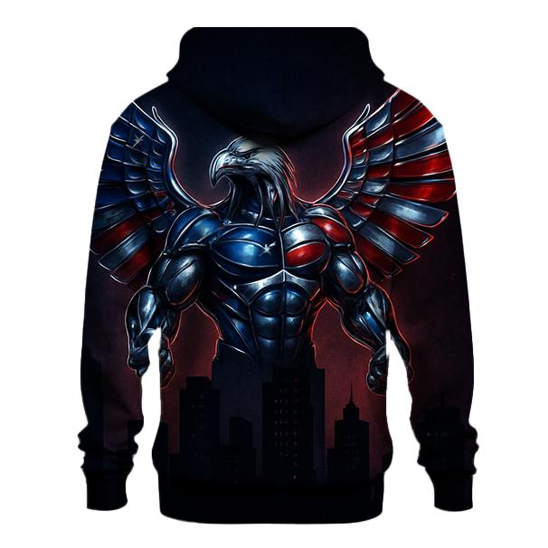 Urban Steel Eagle Rising premium hoodies