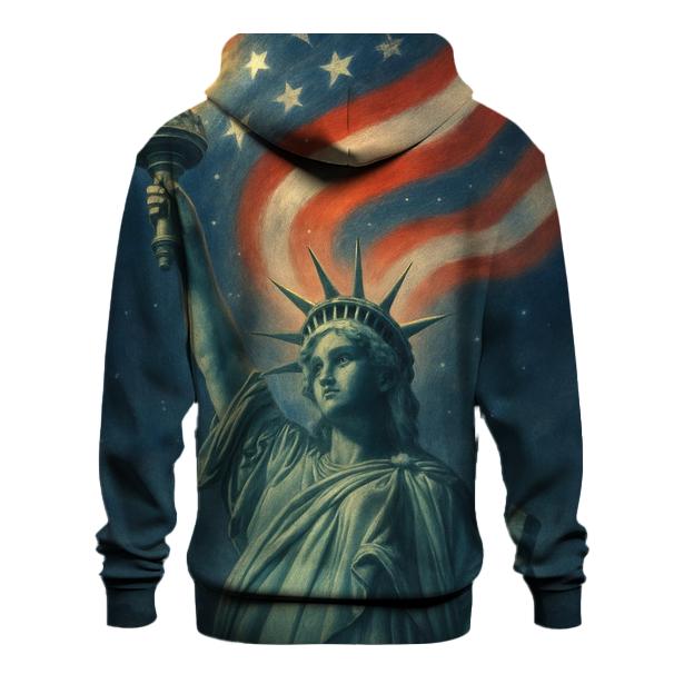 Liberty Torch Aurora Flag pullover hoodies