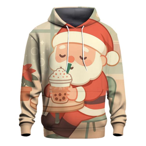 Bubble Tea Santa Chill Time lightweight hoodies