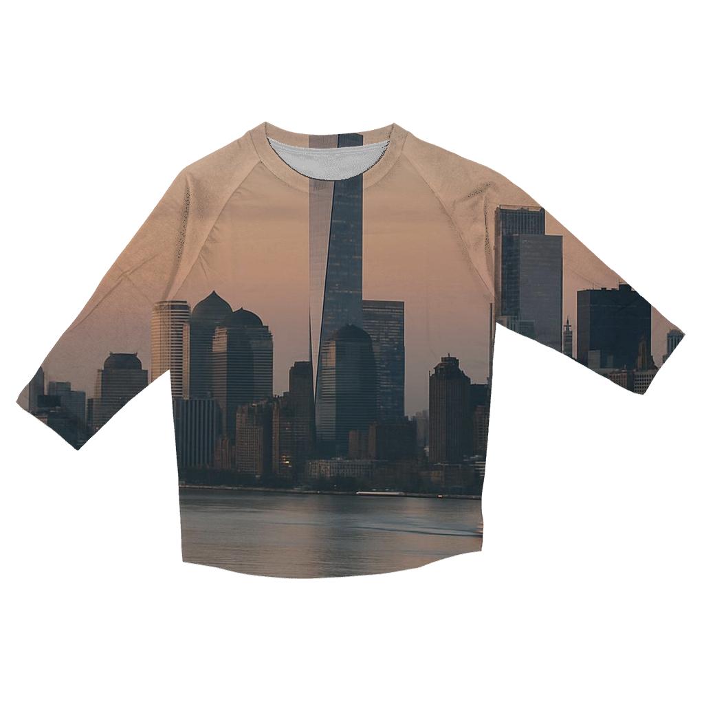 Harbor Dawn Over Lower Manhattan personalized 3/4 sleeve tees