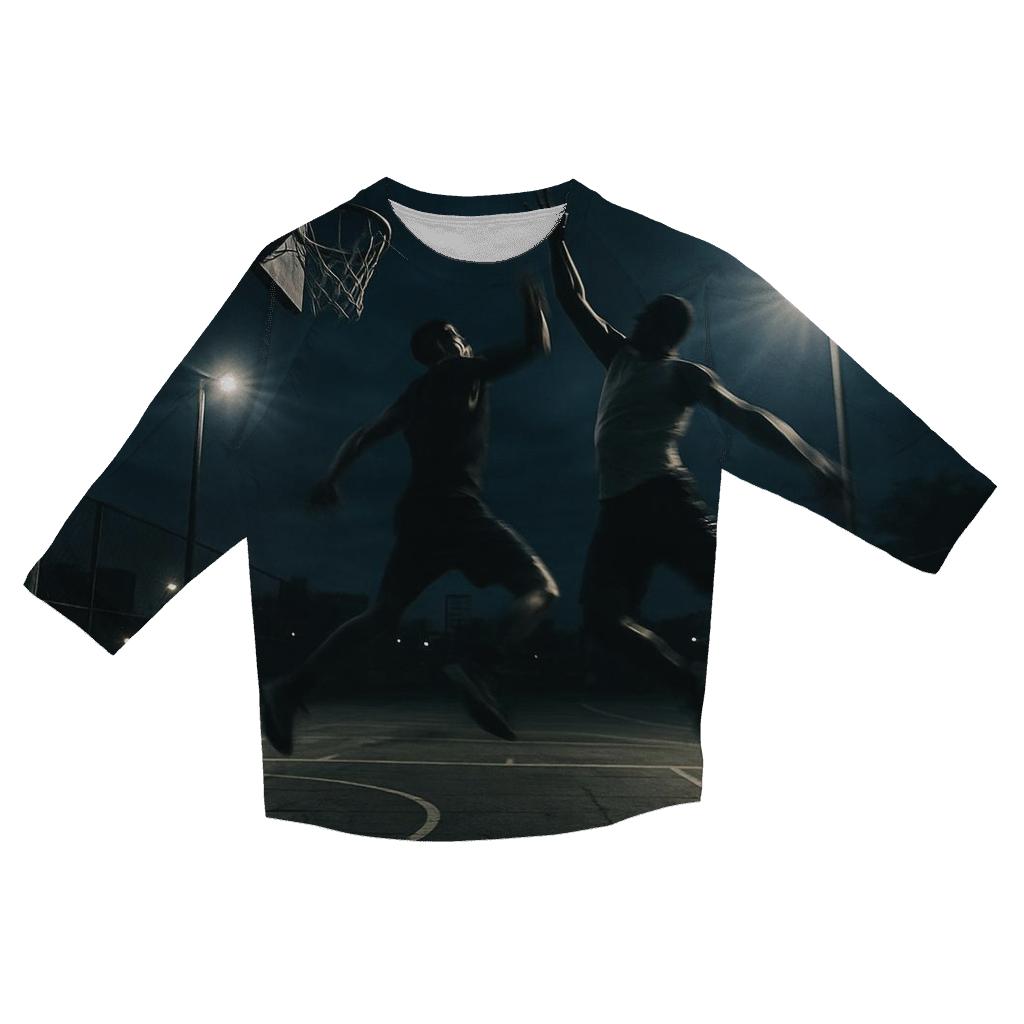 Midnight Street Basketball Clash trendy 3/4 sleeve tops