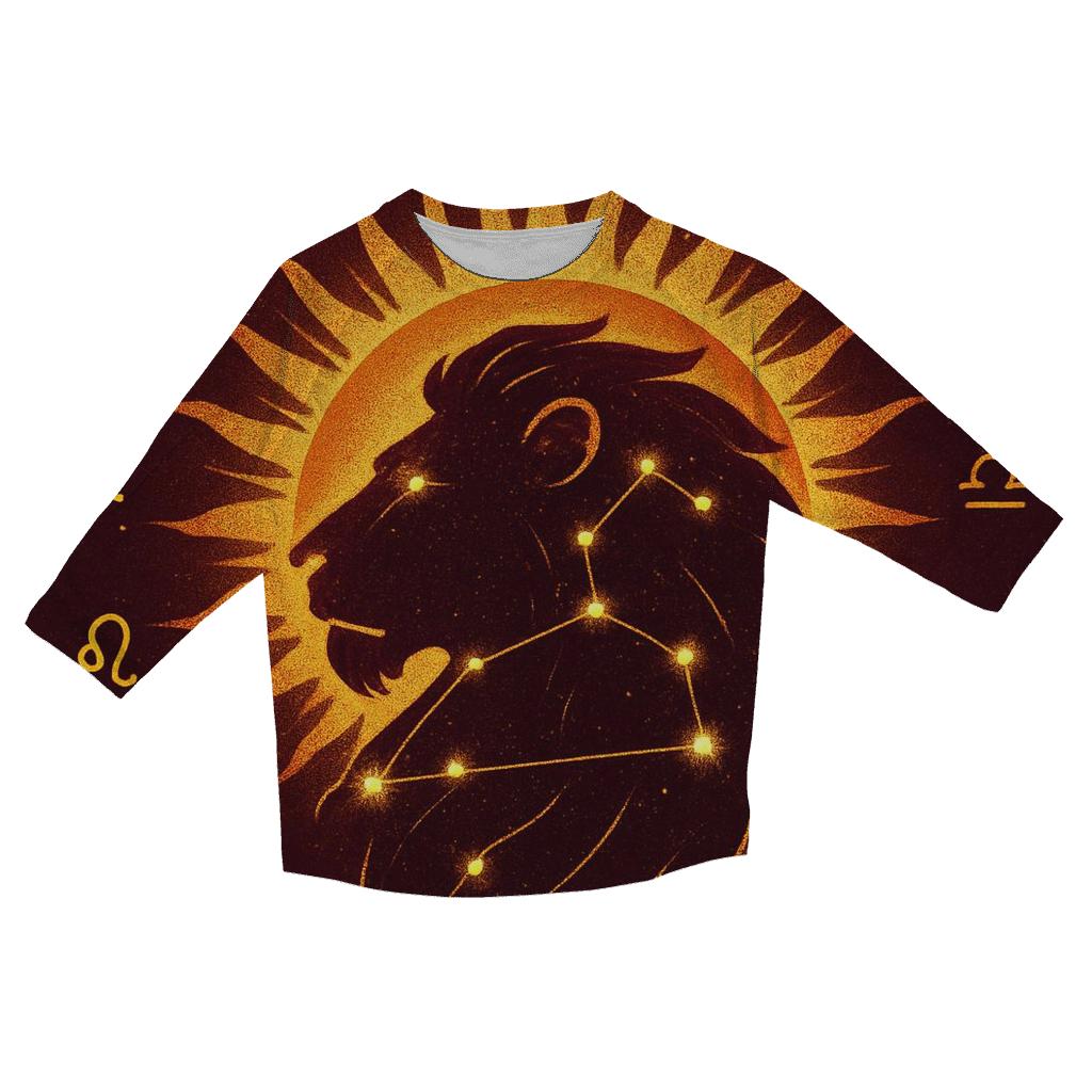 Solar Crown Of Leo Constellations custom 3/4 sleeve shirts