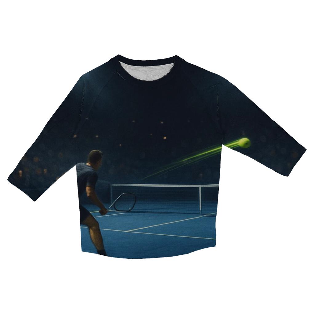 Night Stadium Tennis Rally stylish quarter sleeve tops