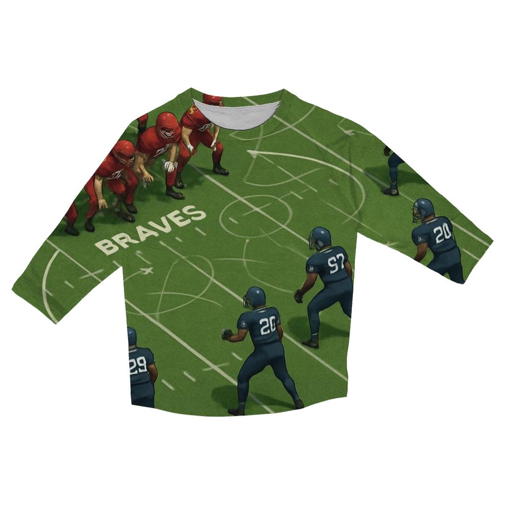 Gridiron Chess At Midfield stylish quarter sleeve tops