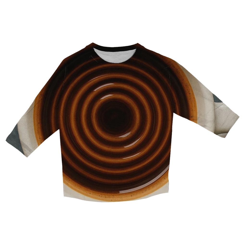 Espresso Echo Rings designer 3/4 sleeve blouses