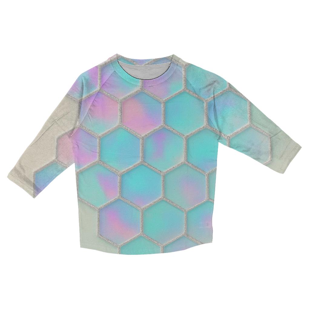Opaline Hologram Hive custom 3/4 sleeve shirts