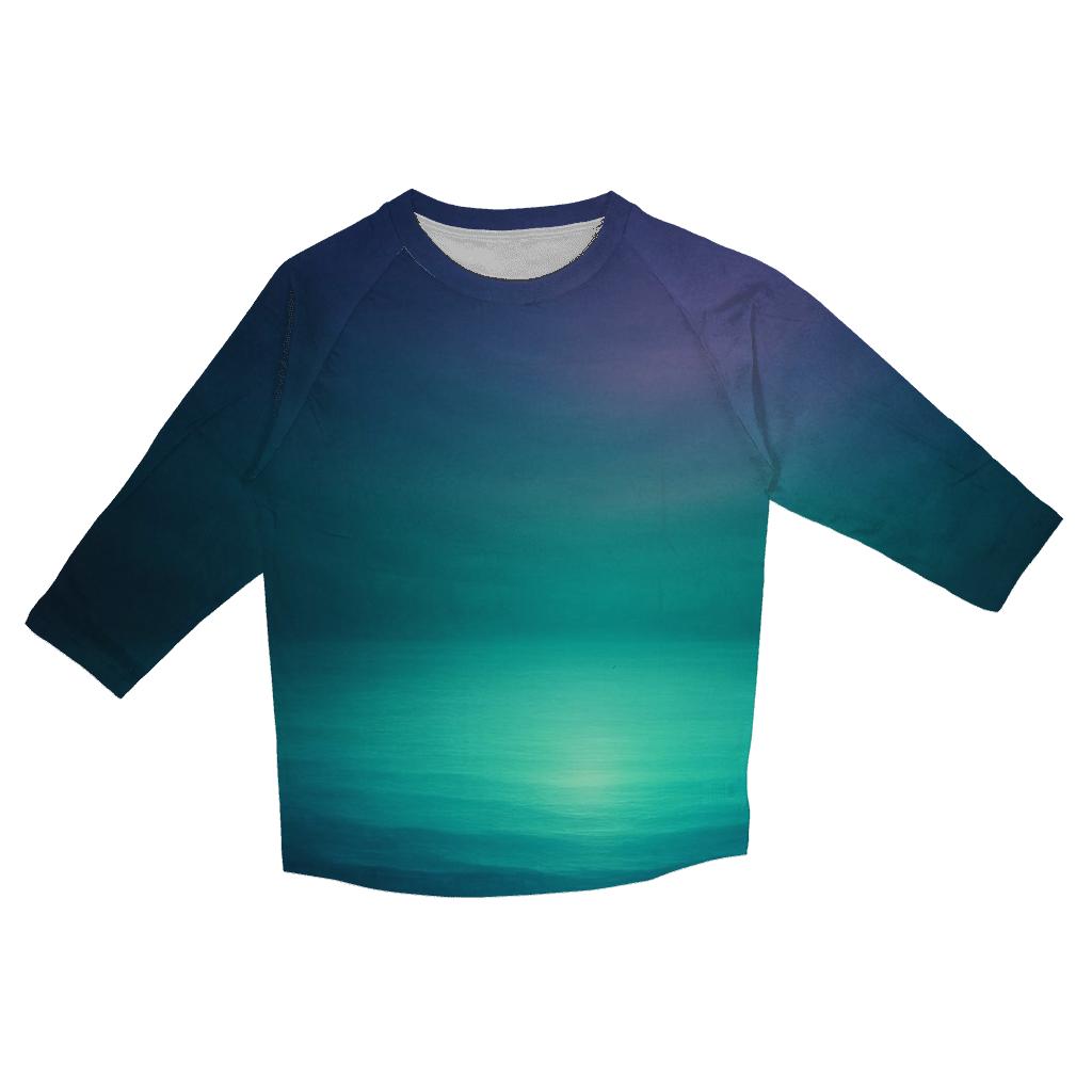 Midnight Lagoon Bloom custom 3/4 sleeve shirts