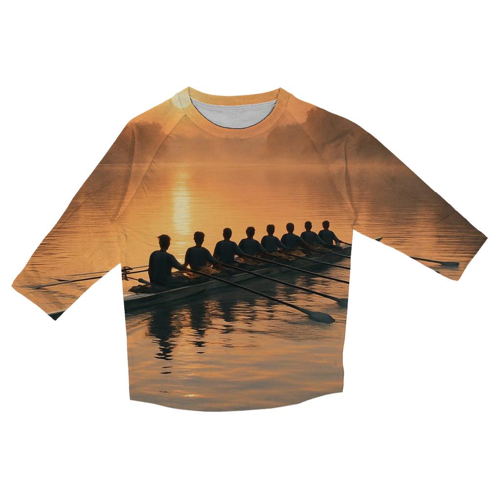 Rowing Team Sunrise Rhythm casual three quarter sleeve shirts