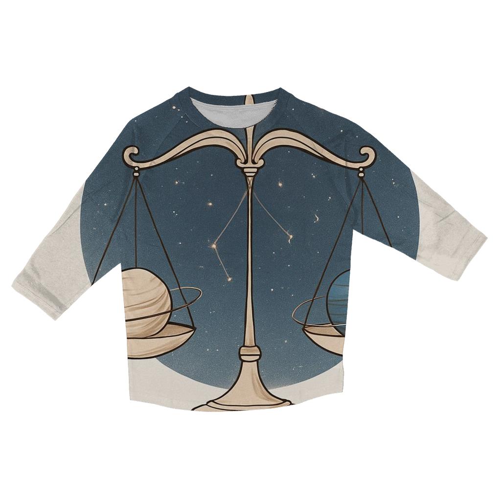Libra Celestial Balance Diagram cotton quarter sleeve shirts