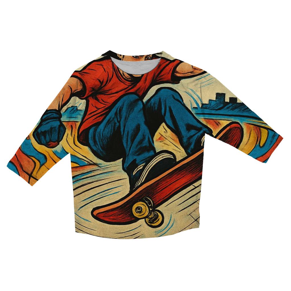 Urban Skate Park Flow stylish quarter sleeve tops