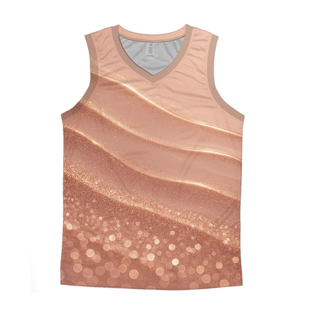 Rosy Glitter Tide stylish racerback tanks