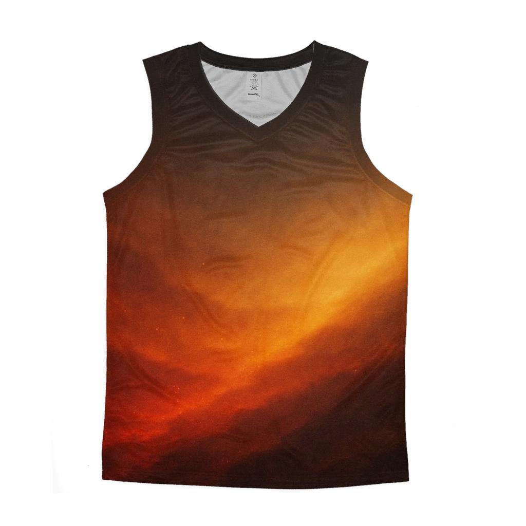 Solar Ember Drift cotton sleeveless tops