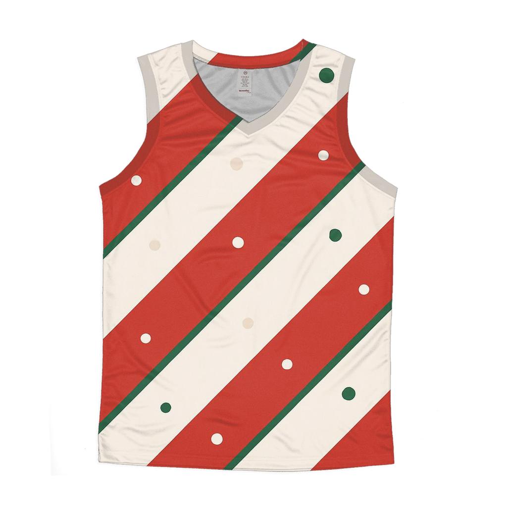 Candy Cane Rhythm Stripes stylish racerback tanks