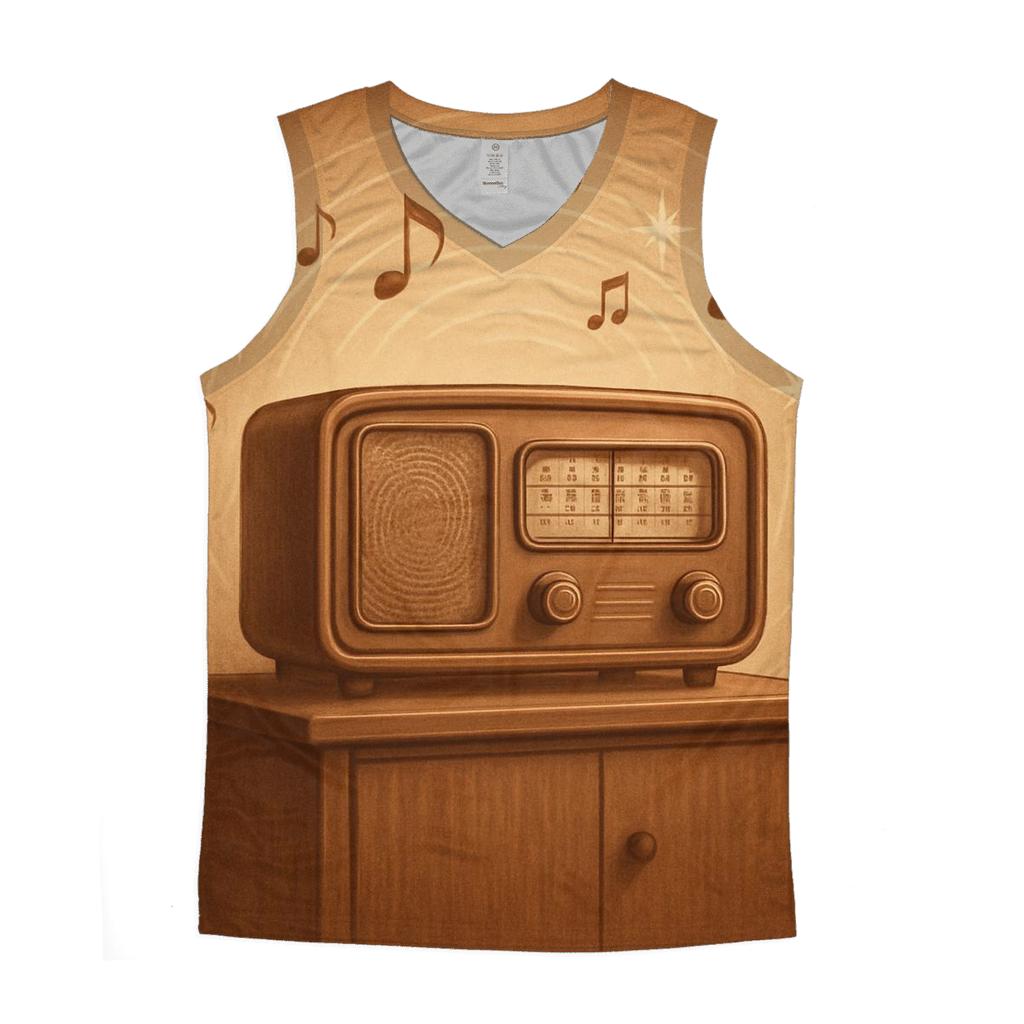 Sepia Radio Lounge graphic print tank tops