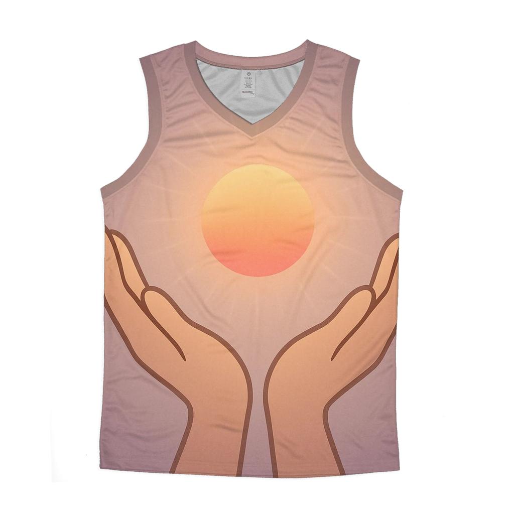 Hands Cradling Dawn custom tank tops