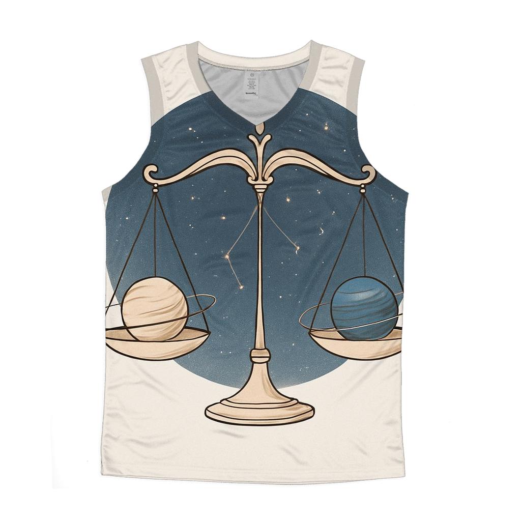 Libra Celestial Balance Diagram graphic print tank tops