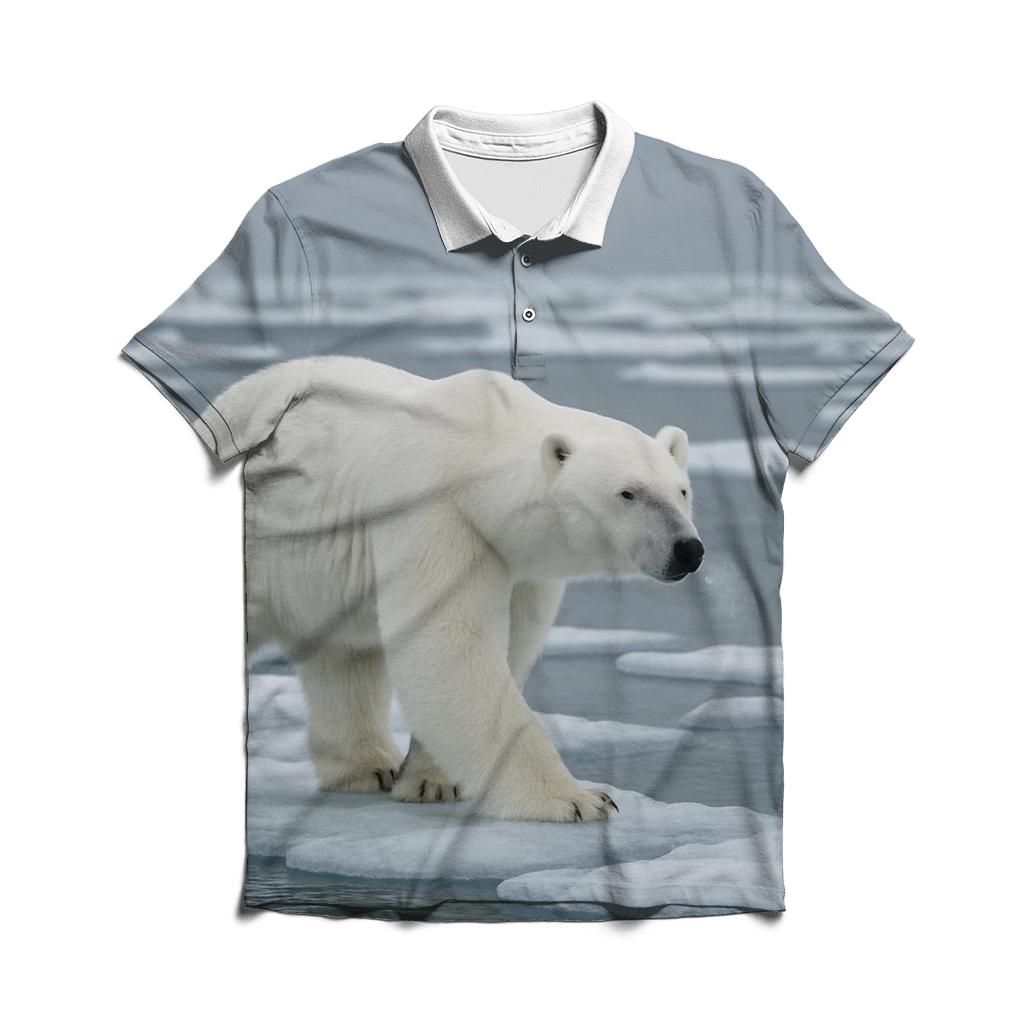 Polar Bear Crossing Drift Ice branded logo polo shirts
