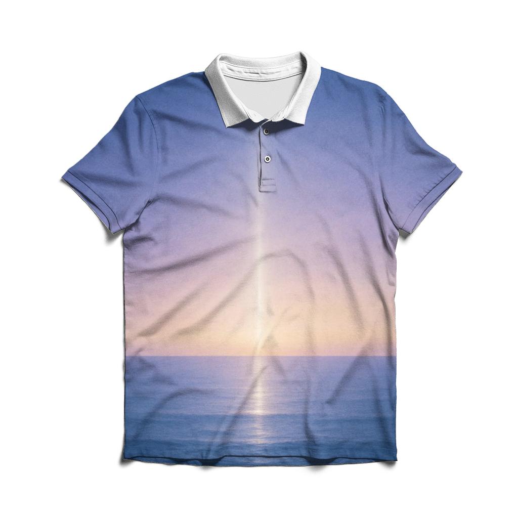 Celestial Stillness Horizon custom polo shirts