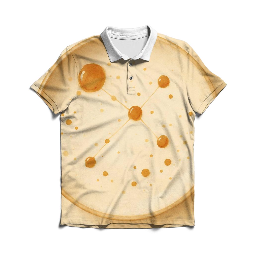 Caramel Drip Constellation stylish collar polo tees