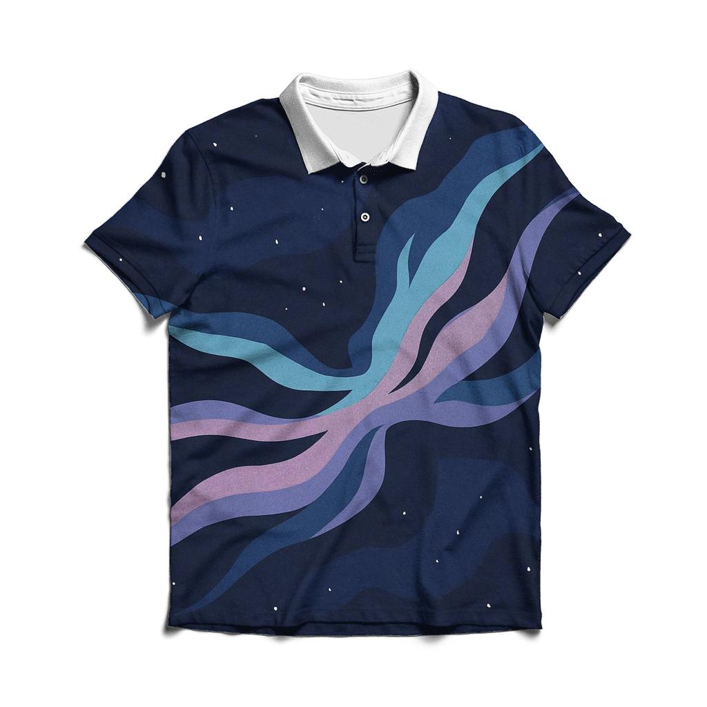 Nebula Filament Drift Panel casual sports polo shirts