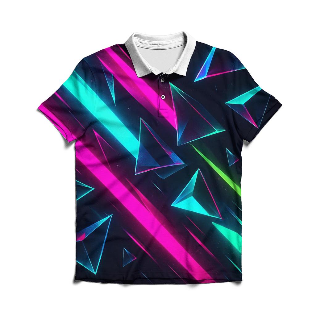 Neon Prism Pulse custom polo shirts