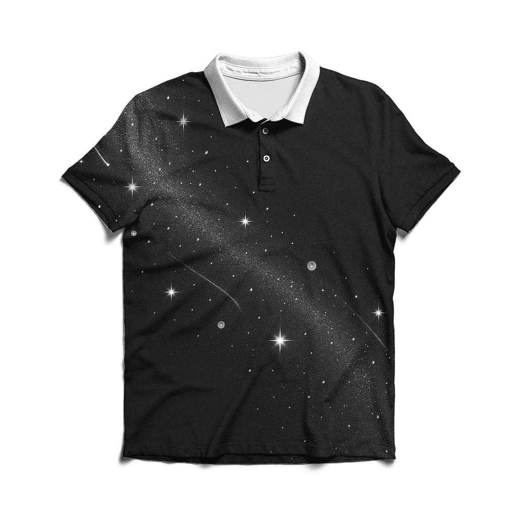 Charcoal Stardust Veil branded logo polo shirts