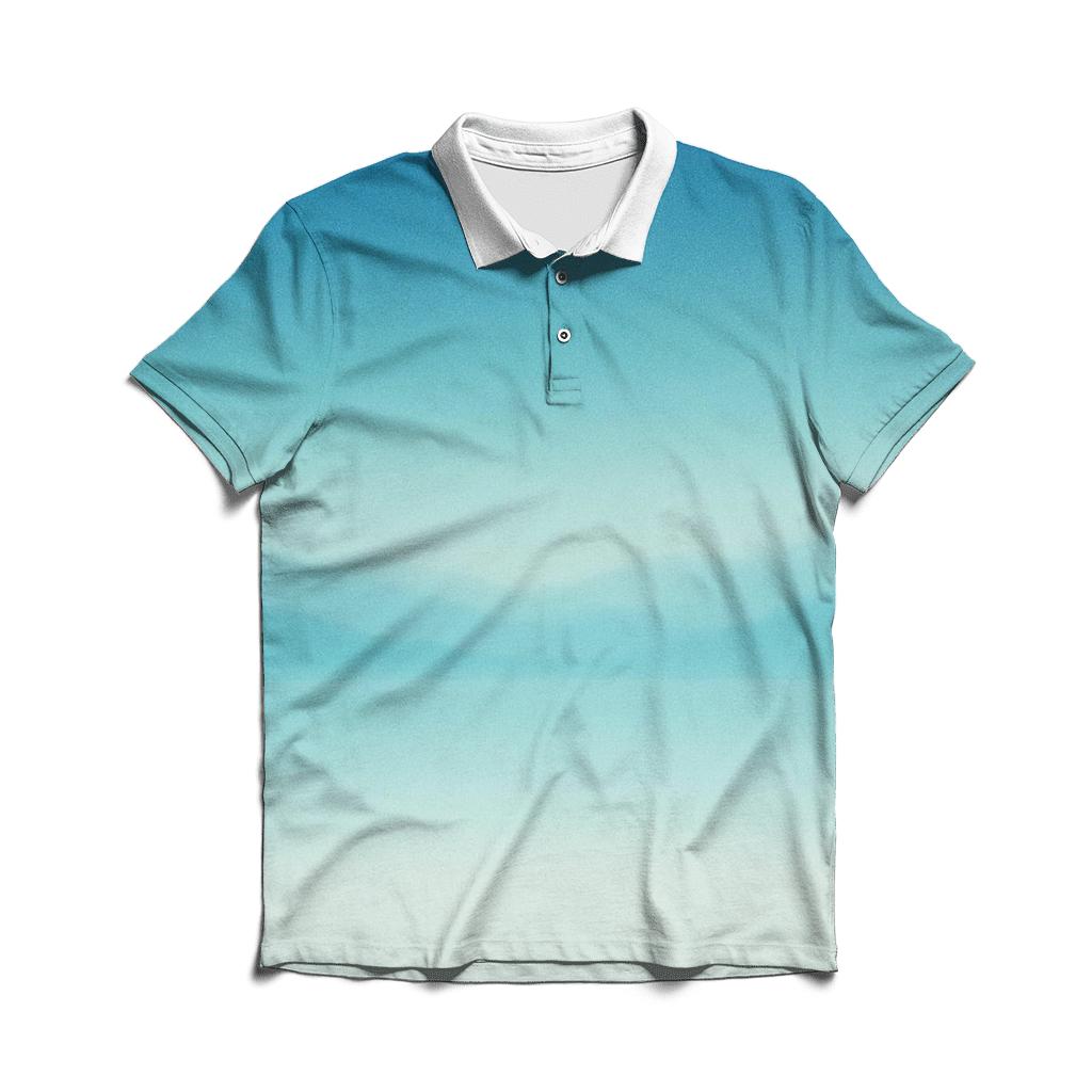 Glacial Dawn Veil premium cotton polo shirts