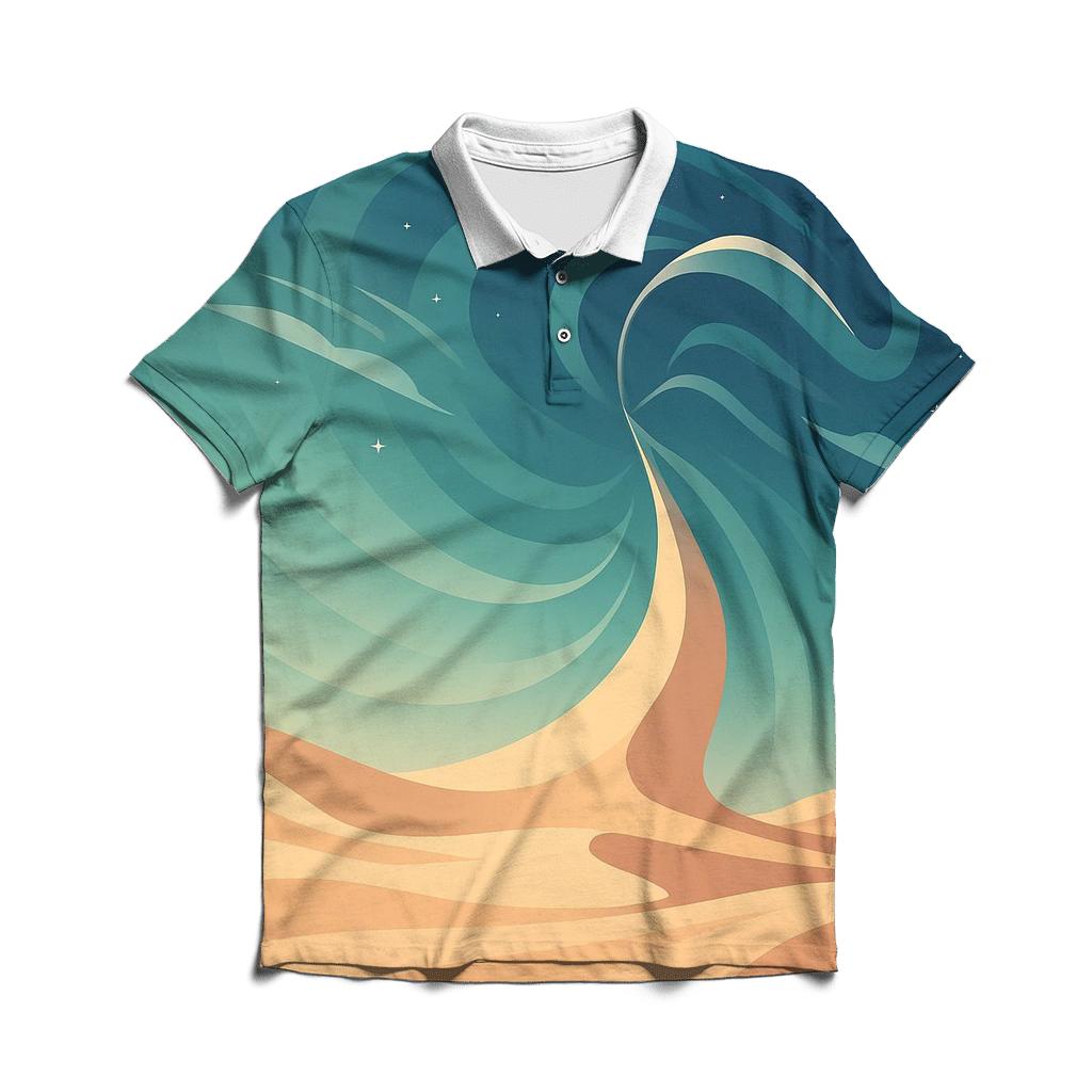 Gravity Wave Desert Mirage stylish collar polo tees