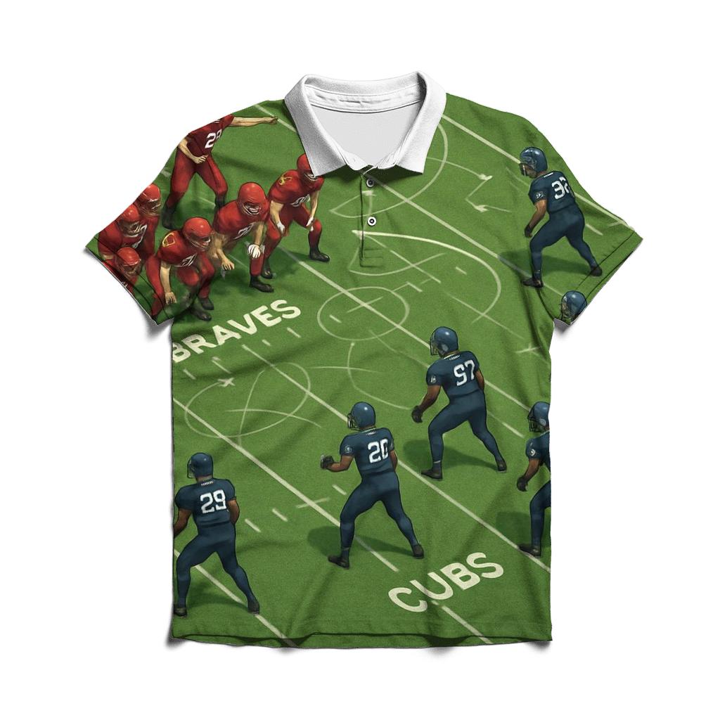 Gridiron Chess At Midfield personalized polo shirts