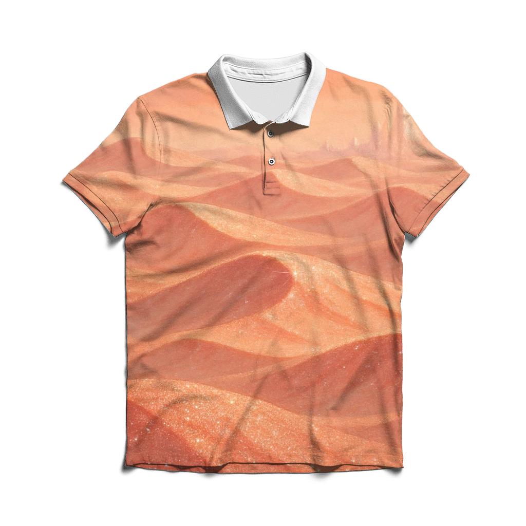 Blush Glitter Mirage Dunes casual sports polo shirts