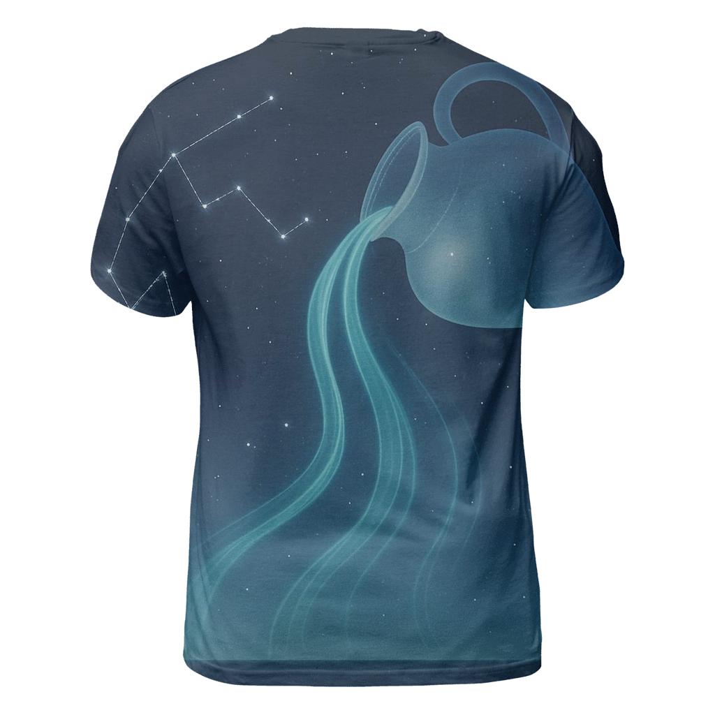 Luminous Aquarius Star Cascade trendy printed shirt styles