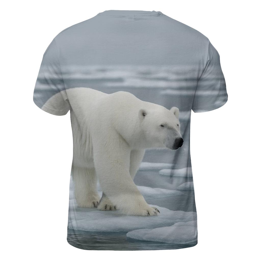 Polar Bear Crossing Drift Ice custom all-over print shirts