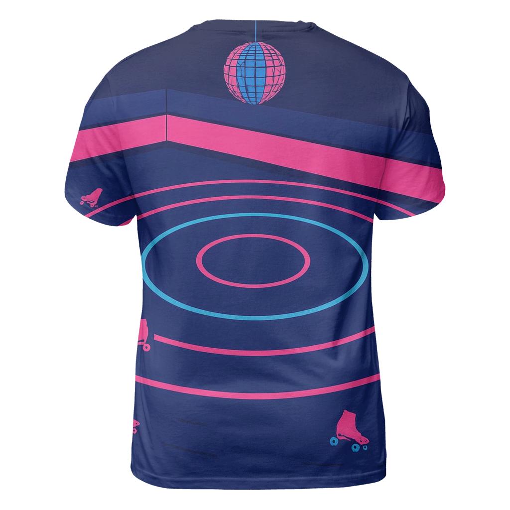 Neon Roller Rink Swirl designer pattern shirts