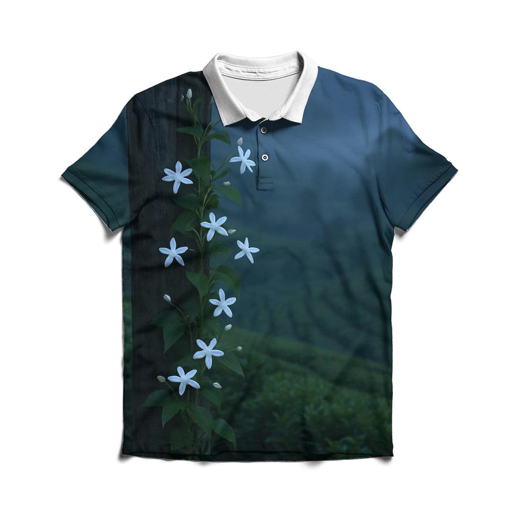 Tea Plantation Jasmine At Dusk branded logo polo shirts