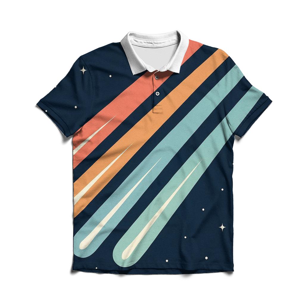 Comet Trail Fan Array stylish collar polo tees