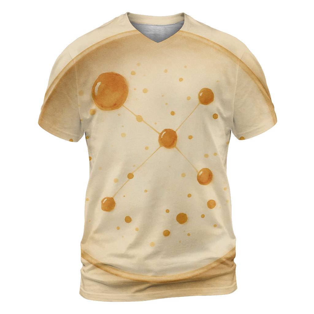 Caramel Drip Constellation artistic all-over print tops