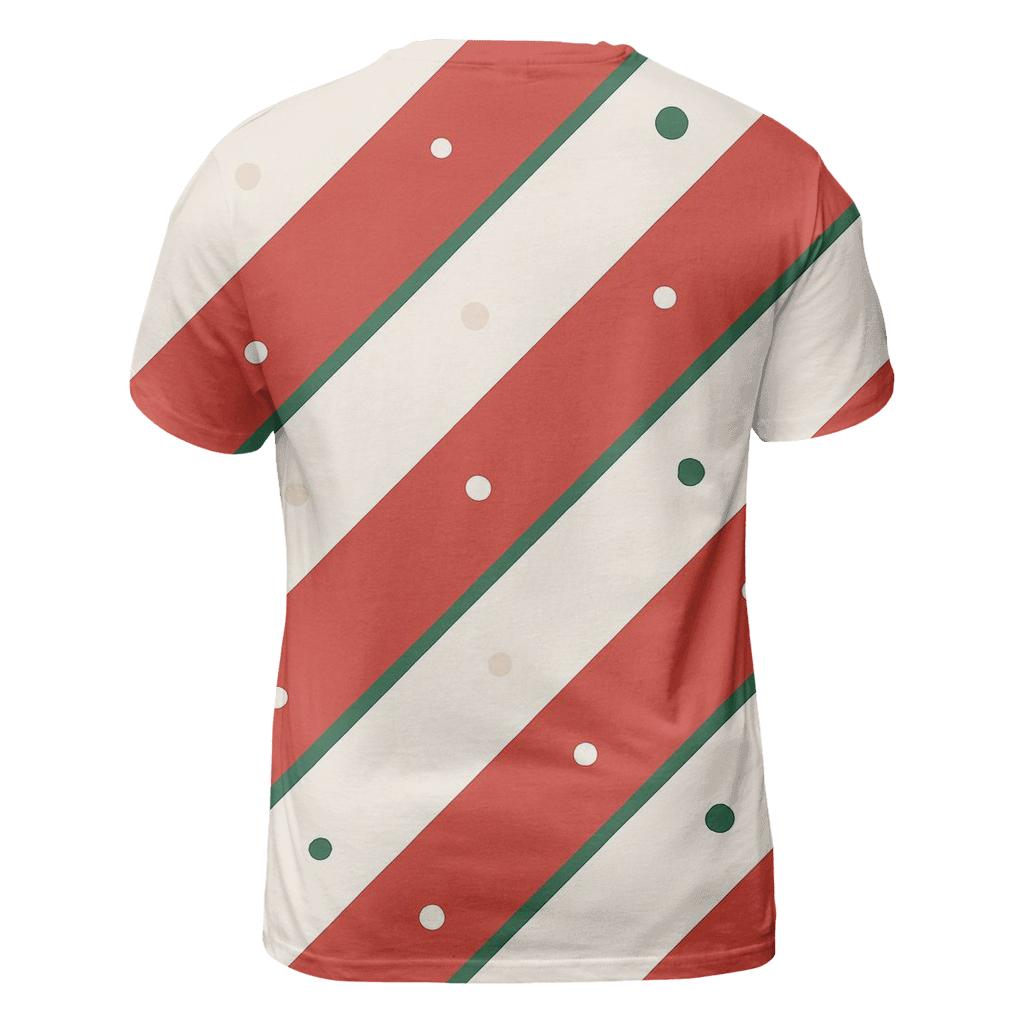 Candy Cane Rhythm Stripes trendy printed shirt styles