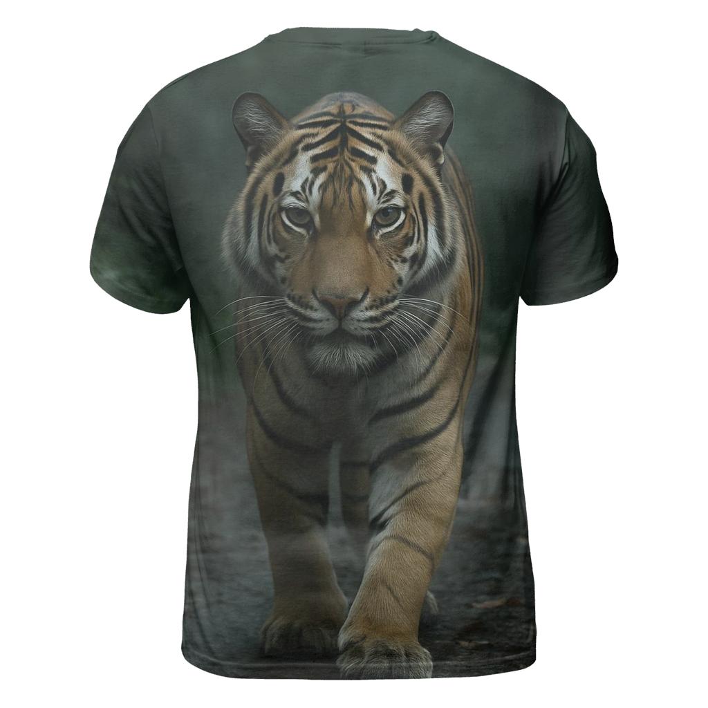 Tiger Patrolling Monsoon Forest custom all-over print shirts