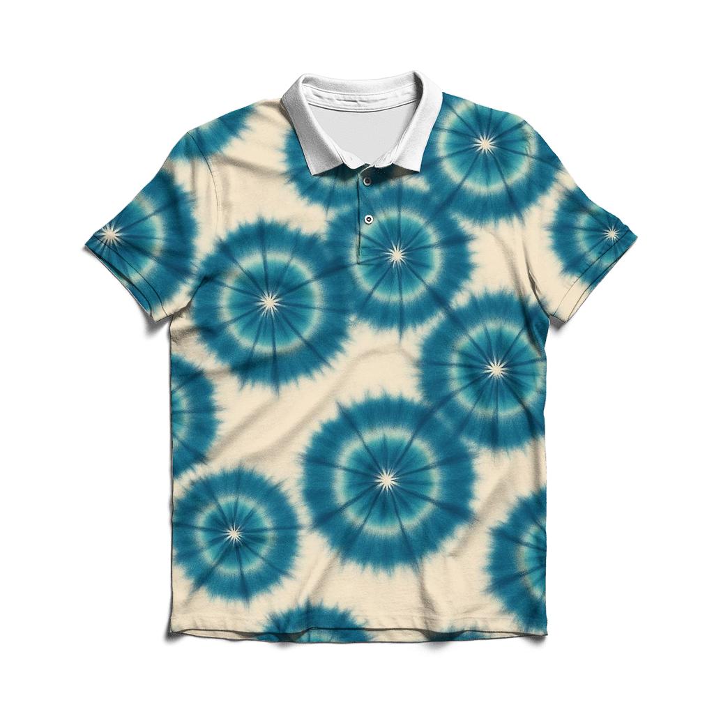 Aqua Kumo Spider Cluster personalized polo shirts