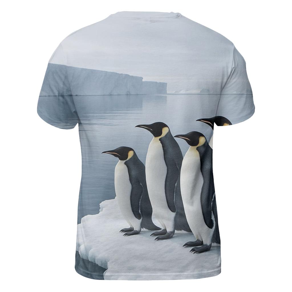 Emperor Penguins On Sea Ice Edge vibrant all-over design tees