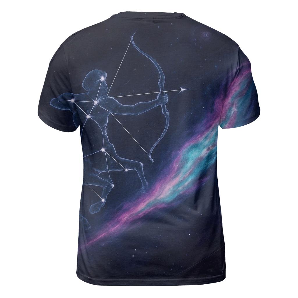 Sagittarius Archer Nebula Trail statement graphic shirts
